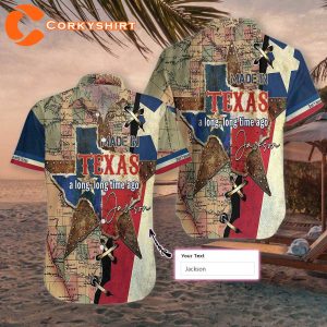 Made In Texas A Long Custom Hawaiian Shirt For Men