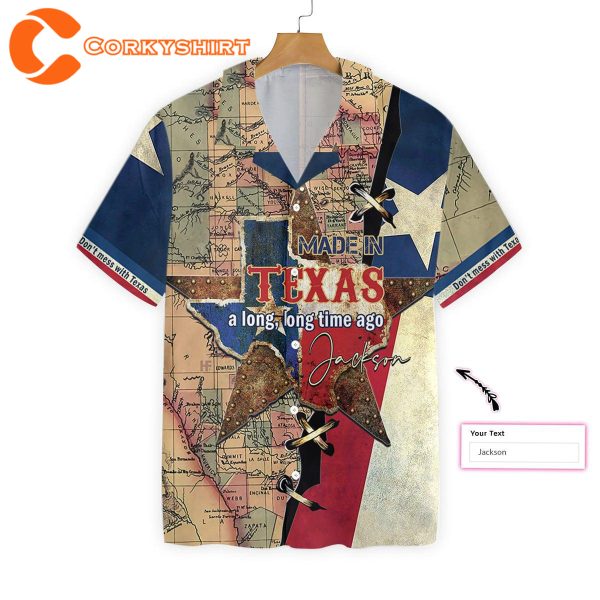 Made In Texas A Long Custom Hawaiian Shirt For Men