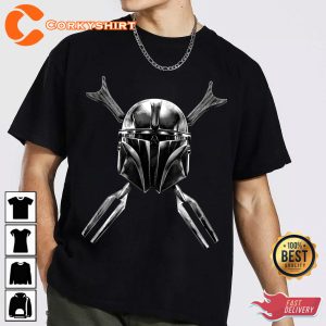 Mandalorian Cross Guns Sci-Fi TV Show Turbo T-Shirt
