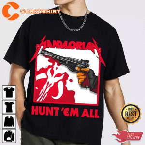 Mandalorian Hunt Them All Metallica T-Shirt