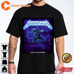 Mandalorian Lightning Print Classic Sci-Fi T-Shirt