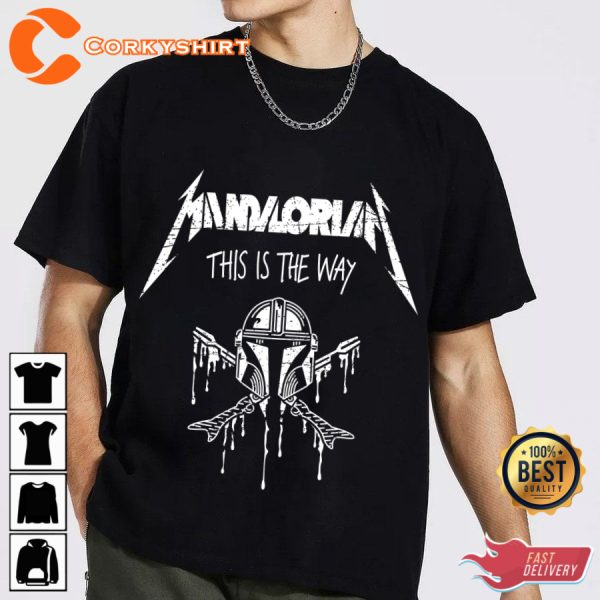 Mandalorian Metallica This is the Way Heavy Metal Turbo T-Shirt