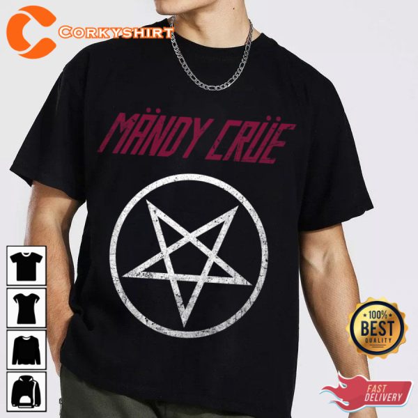 Mandy Crue Mandalorian Horror Movie Turbo Rock T-Shirt