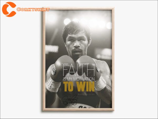 Manny Pacquiao Pacman Quote Photo Print Poster