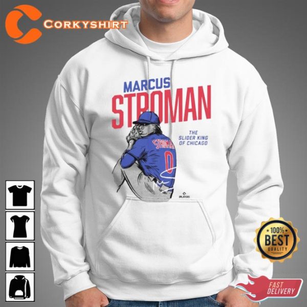 Marcus Stroman Slider King Of Chicago Signature Baseball T-Shirt