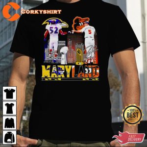 Maryland K Lewis and B Robinson Signatures Football Lovers T-shirt