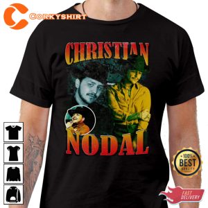 Mexican Musician Christian Nodal Vintage Style T-Shirt