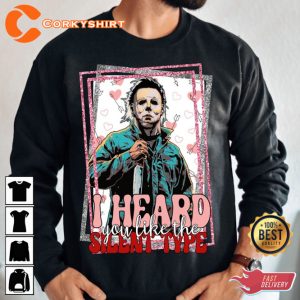 Michael Myers Love on Valentine Horror Movie Enthusiast T-Shirt