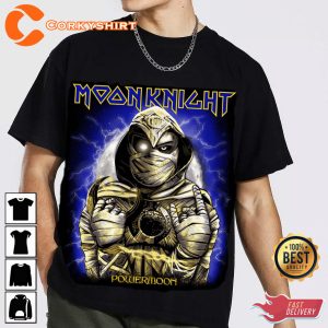 Moon Knight Comic Book Style Iron Maiden Metallica Heavy Metal Inspired T-Shirt