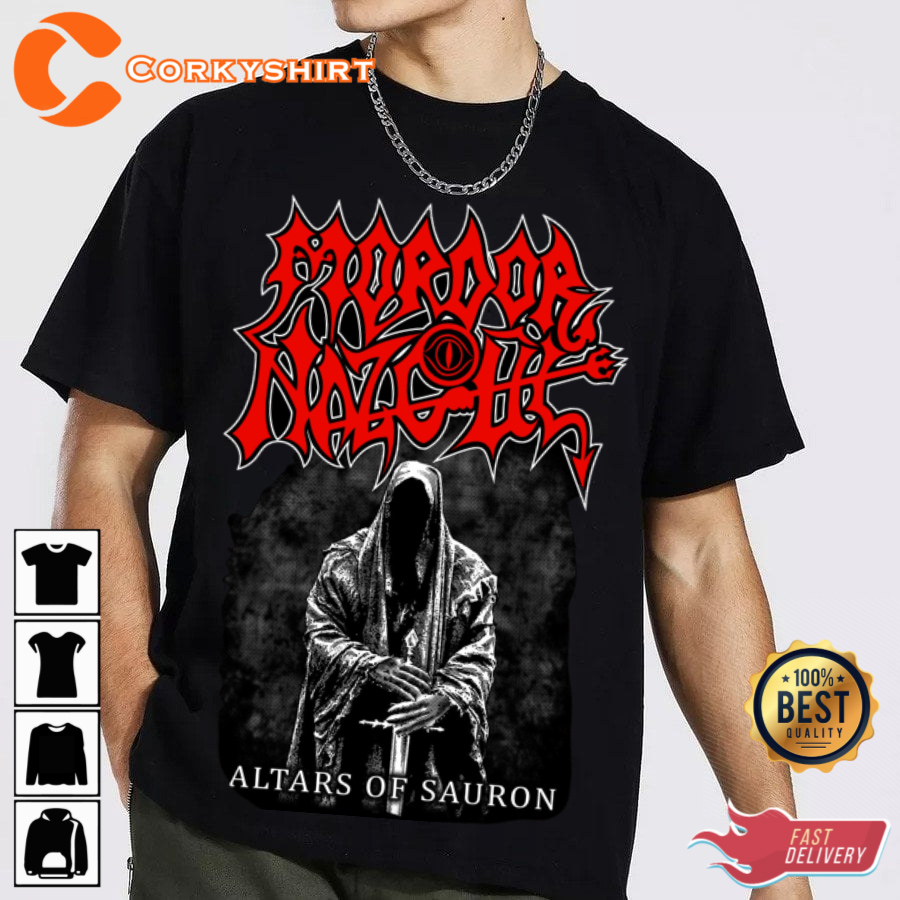 Repaste liter Sindsro Mordor Nazgul Morbid Angel Heavy Metal Inspired T-Shirt