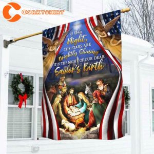 Nativity Of Jesus Is Born Flag