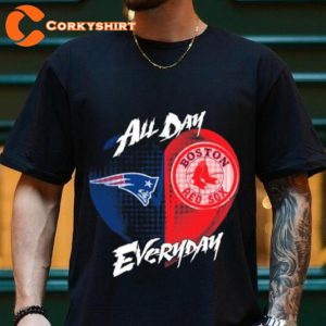 New England Patriots and Boston Red Sox All day Everyday T-shirt