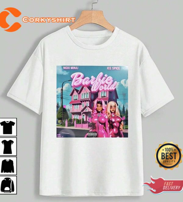 Nicki Minaj X Ice Spice Barbie World American rapper Retro 90s T-shirt