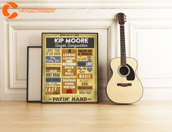 Nothing Short Of A Savior Kip Moore Singer Songwriter Wall Art Poster