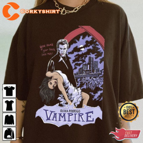 Olivia Rodrigo Vampire New Album Gift For Fans T-Shirt