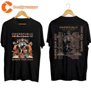 OneRepublic 2023 Europe Tour Rock Band Concert T-Shirt