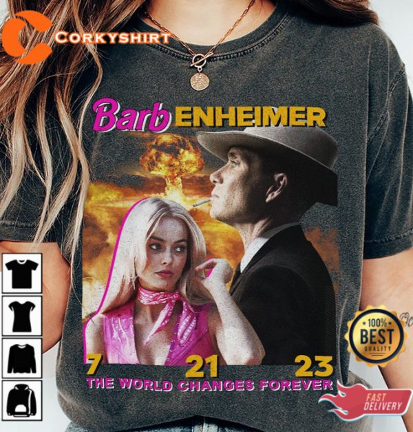 Oppenheimer Shirt Barbenheimer Barbie And Oppenheimer 2023 Movie Tee
