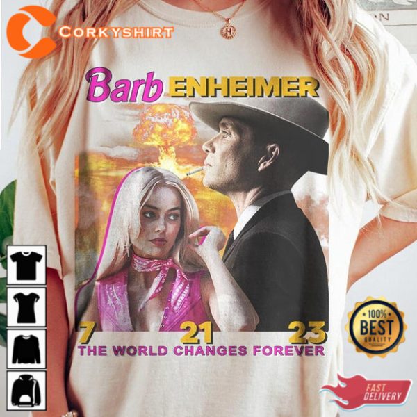 Oppenheimer Shirt Barbenheimer Barbie And Oppenheimer 2023 Movie Tee