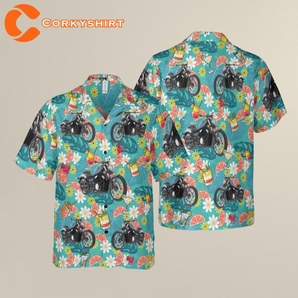 Party in Paradise Motorcycle Collection Hawaiian Shirt