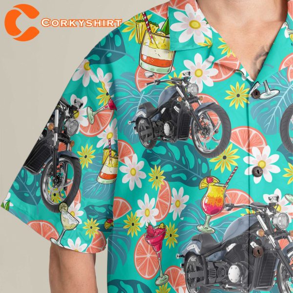 Party in Paradise Motorcycle Collection Hawaiian Shirt