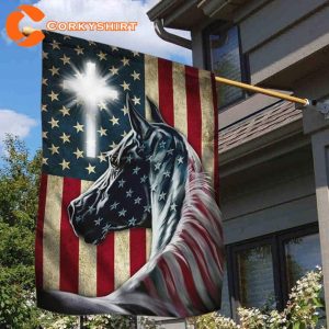 Patriot Horse American Happy 4th Of July Flag