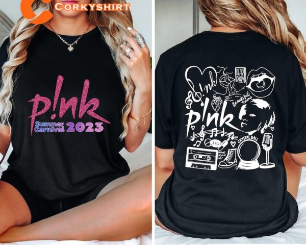 P!nk Pink Singer Summer Carnival 2023 Tour Gift For Fan T-Shirt