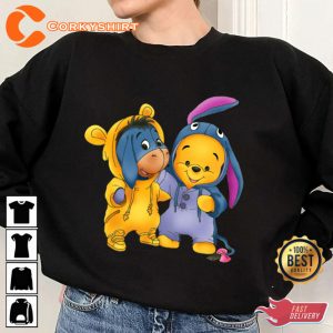 Pooh And Eeyore Cute Friends Family Match Disney T-shirt