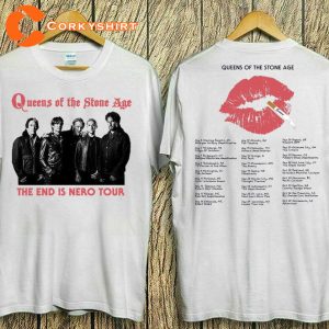 Queens of the Stone Age The End is Nero Tour 2023 T-Shirt, Queens Rock Tour Music Tour Shirt