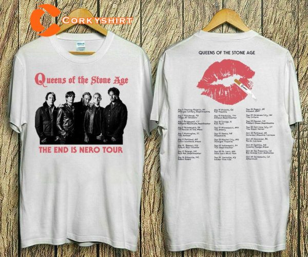 Queens of the Stone Age The End is Nero Tour 2023 T-Shirt, Queens Rock Tour Music Tour Shirt