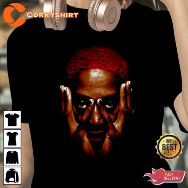 Red Rare Dennis Rodman Fans Club T-Shirt