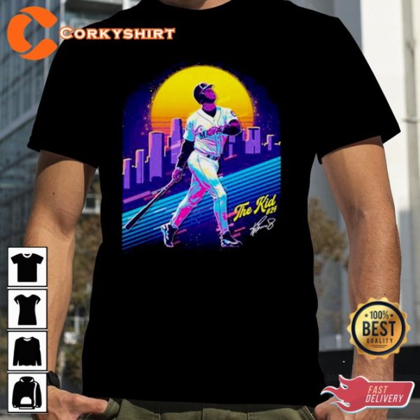 Retro Inspired Design Ken Griffey Jr The Kid Baseball T-Shirt