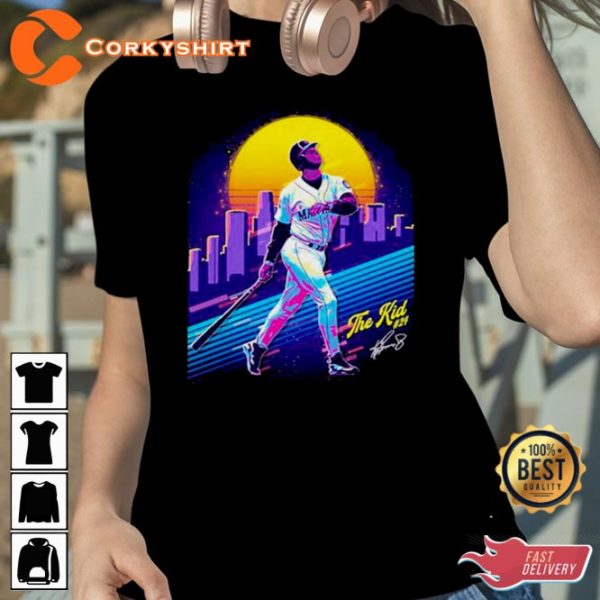 Retro Inspired Design Ken Griffey Jr The Kid Baseball T-Shirt