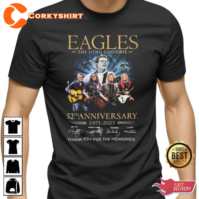 Guitar The Eagles Band Signature 52nd Anniversary Shirt, The