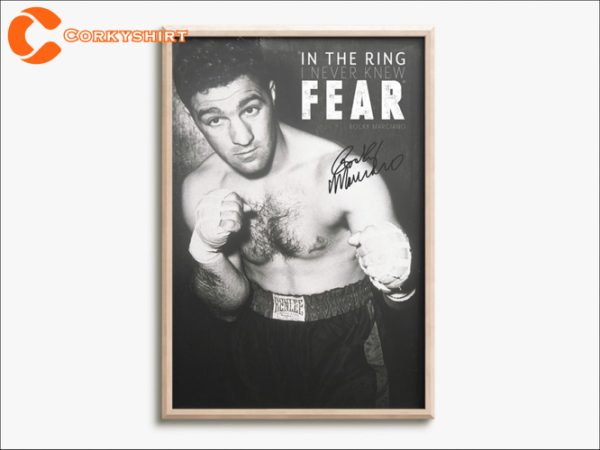 Rocky Marciano Inspirational Quote Signature Photo Print Poster