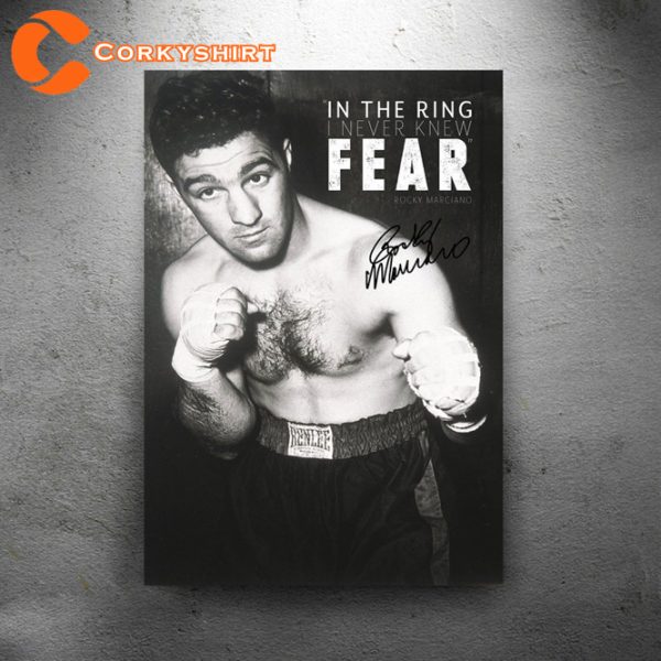 Rocky Marciano Inspirational Quote Signature Photo Print Poster