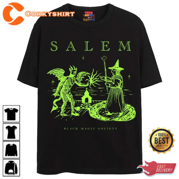 SALEM HALOOWEN VINTAGE 90s T-SHIRT