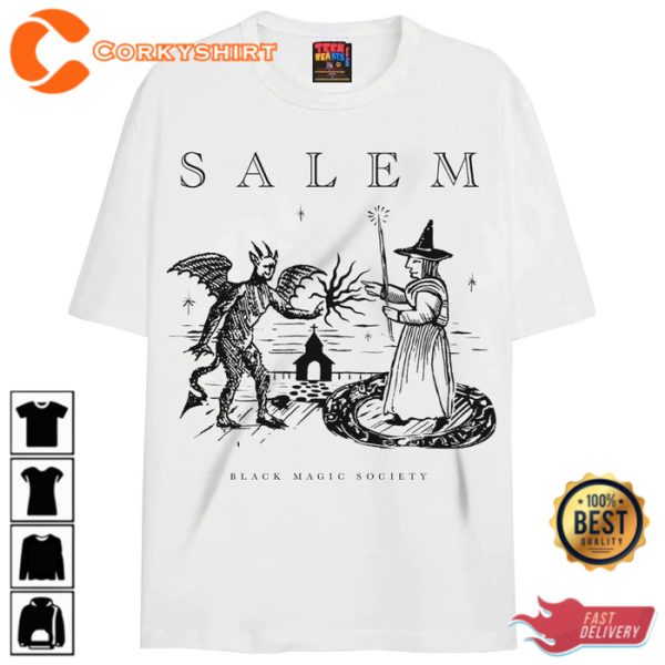 SALEM HALOOWEN VINTAGE 90s T-SHIRT