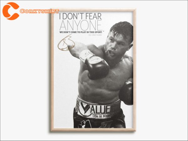 Saul Canelo Alvarez Quote Print Poster