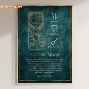 Scorpio Moon Astrology Wall Art Print Poster