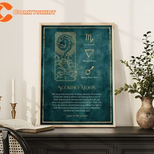Scorpio Moon Astrology Wall Art Print Poster