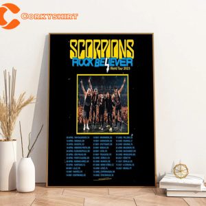 Scorpions Rock Believer World Tour 2023 Rock Band Poster