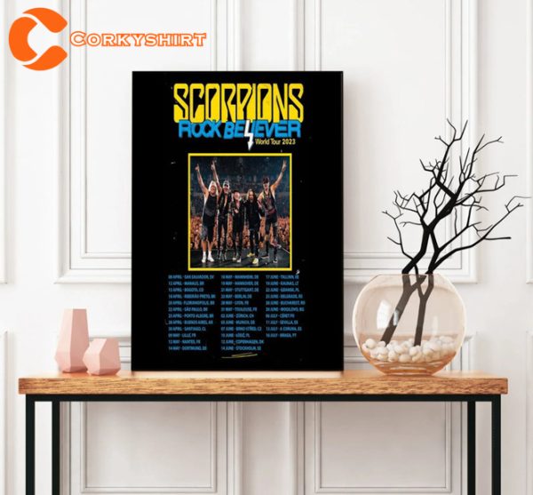 Scorpions Rock Believer World Tour 2023 Rock Band Poster