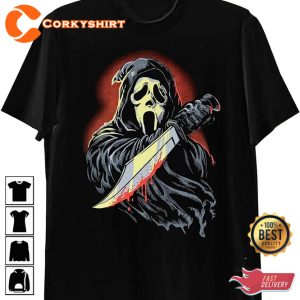 Scream Ghost Face Horror Movie Happy Halloween T-Shirt