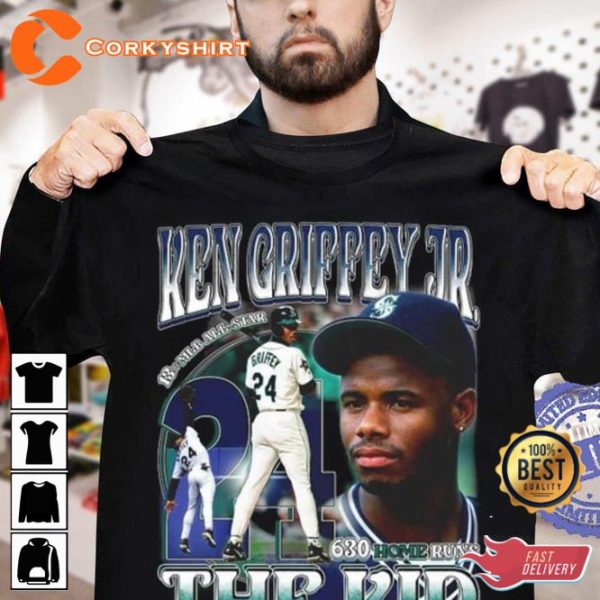 Seattle Mariners Ken Griffey Jr The Kid 13 MLB All Star Baseball T-Shirt