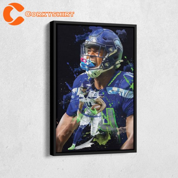 Seattle Seahawks NFL Artwork Wall Art Home Decor DK Metcalf Poster