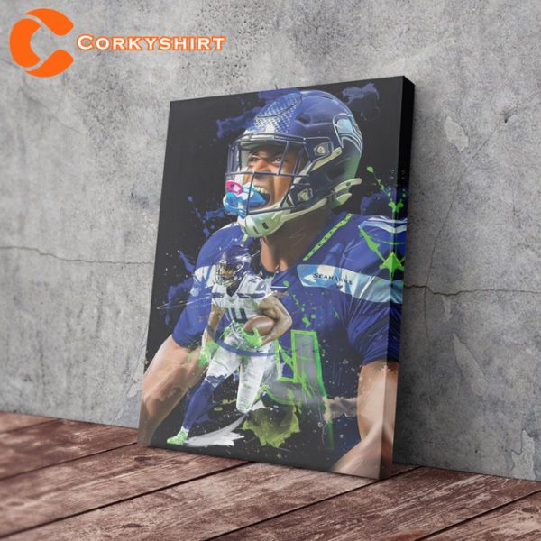 Seattle Seahawks NFL Artwork Wall Art Home Decor DK Metcalf Poster