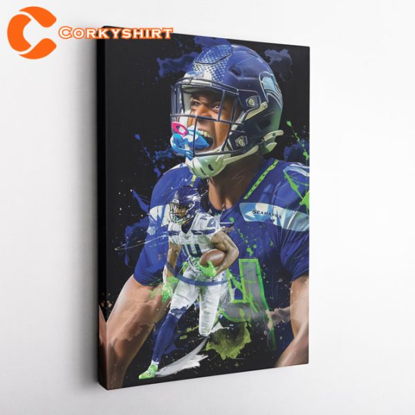 Seattle Seahawks NFL Artwork Wall Art Home Decor DK Metcalf Poster