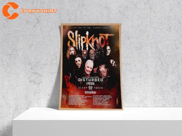 Slipknot The End So Far Europe 2023 Wall Art Poster