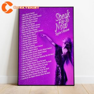 Speak Now Taylor Version Tracklist Poster