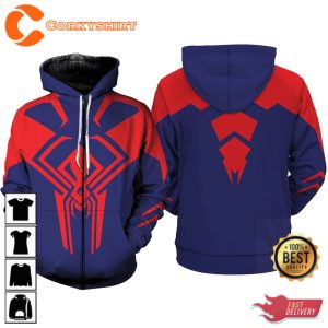 Spider Man 2099 3D Full Over Print Hoodie Spider Man Suit Sweatshirt